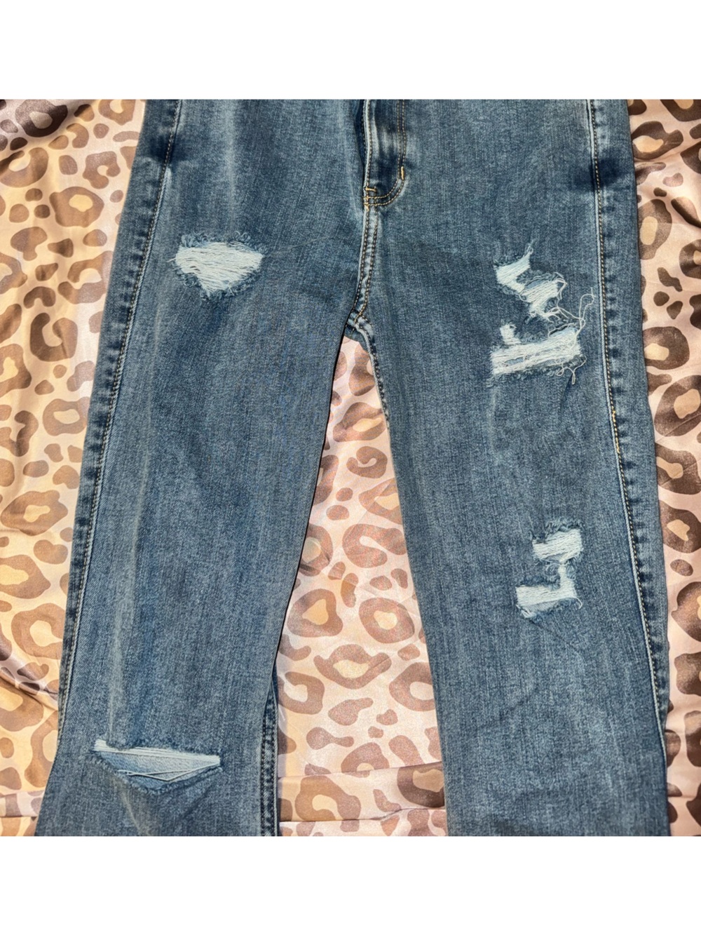 Hollister Distressed Light Blue Flare Jeans
